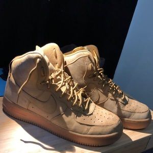 Nike Air Force 1s flax size 12